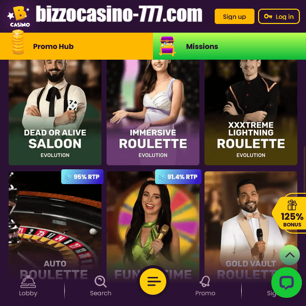 Bizzo Casino ruletka na żywo – przegląd 4