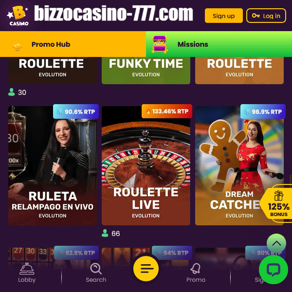 Bizzo Casino ruletka na żywo – przegląd 5