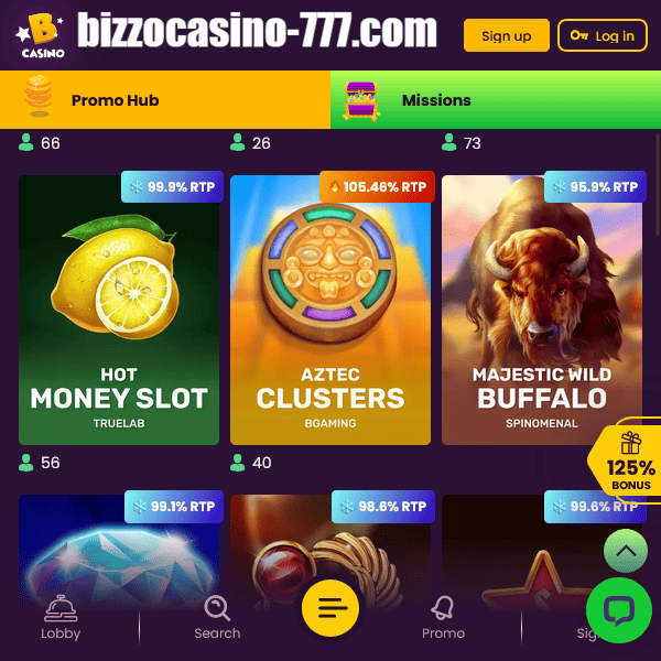 Bizzo Casino slot Aztec Clusters – przegląd