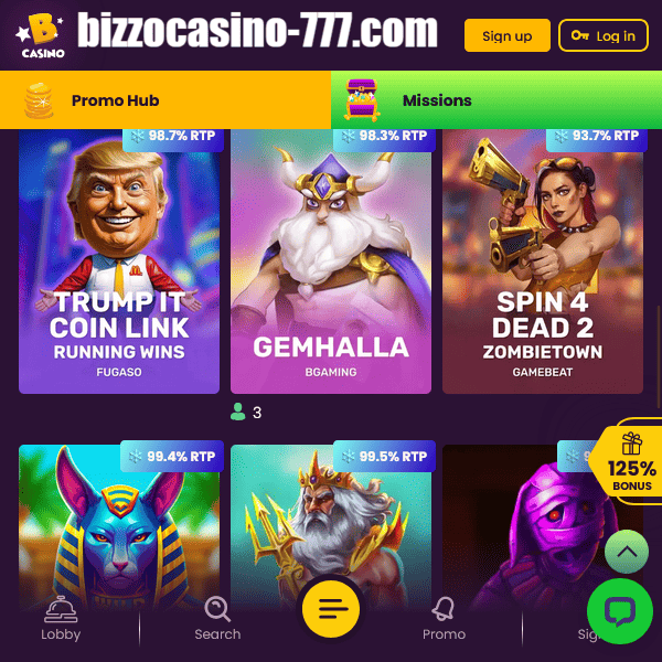 Bizzo Casino sloty – top gry i trendy